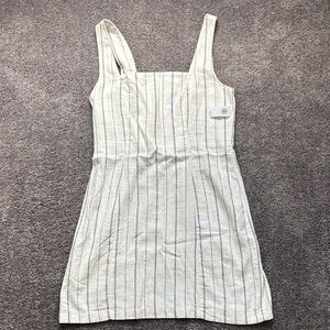 Old Navy Cream and Blue Striped Mini Dress